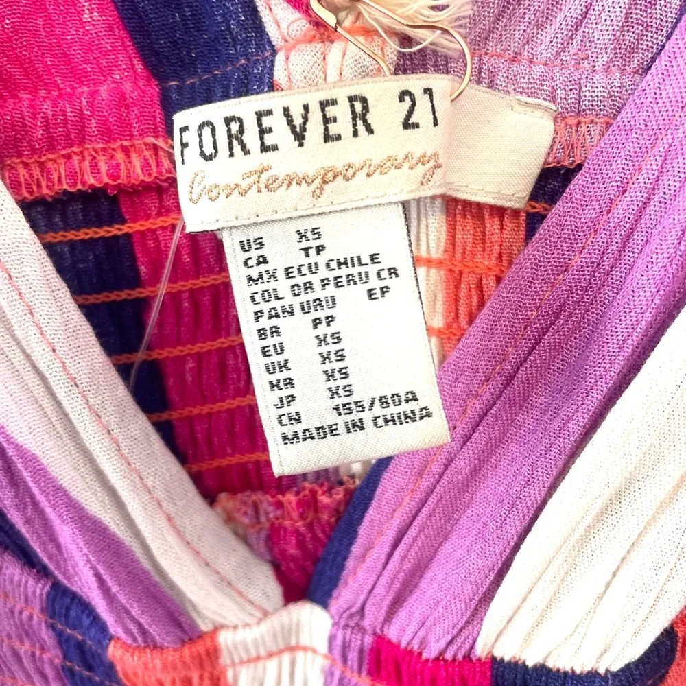 Forever 21‎ Contemporary Vibrant Striped Dress - Picture 5 of 7